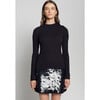 Women's Mya Open Crochet Stitch Large Sequins Mini Skirt, Black & Black - Skirts - 4