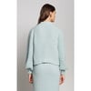 Women's Sara Feminine Blouson Sleeve Crop Cardigan, Mint - Sweaters - 3