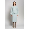 Women's Vaida Hand-Knit Feminine Blouson Sleeve Sweater, Mint - Sweaters - 4