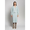 Women's Sara Feminine Blouson Sleeve Crop Cardigan, Mint - Sweaters - 5