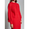 Women's Mila Feminine Blouson Sleeve Crop Sweater, Scarlett - Sweaters - 5