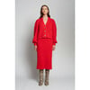 Women's Sara Feminine Blouson Sleeve Crop Cardigan, Scarlet - Sweaters - 4