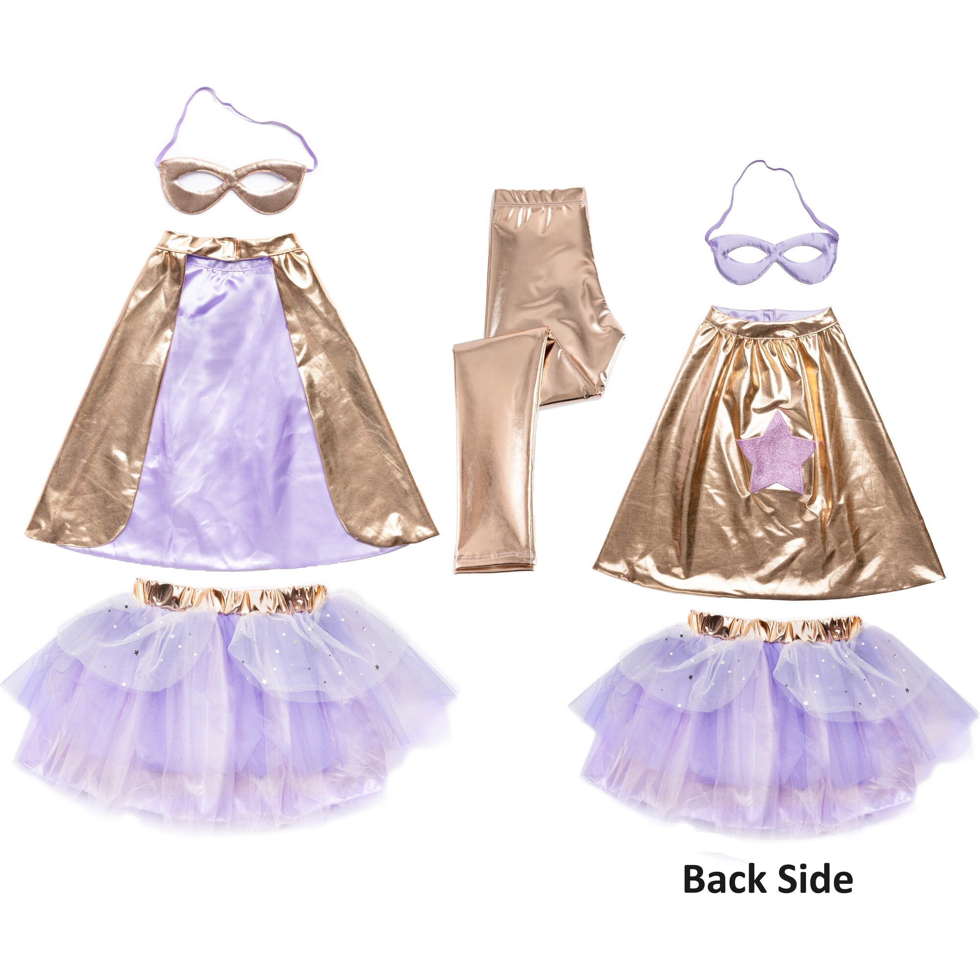 Super Duper Metallic Gold  Dress Up Bundle, 2 pcs, Size 4-6 - Costumes - 1