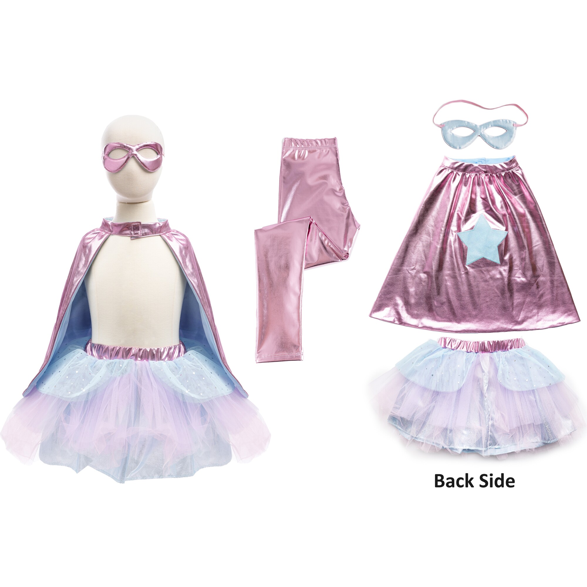 Super Duper Metallic Pink Dress Up Bundle, 2 pcs, Size 4-6 - Costumes - 1