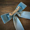 Mademoiselle Velvet Bow, French Blue - Hair Accessories - 3