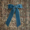 Mademoiselle Velvet Bow, French Blue - Hair Accessories - 4