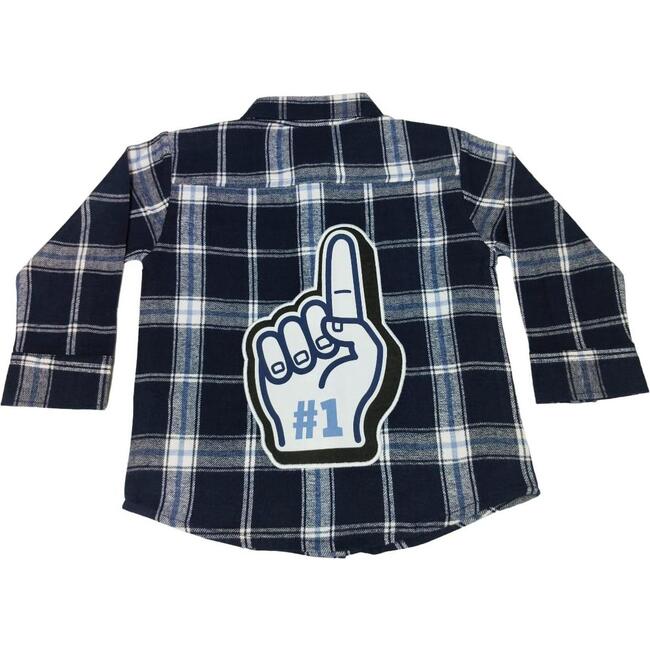 Kids Long Sleeve Flannel Shirt, Foam Finger