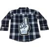 Kids Long Sleeve Flannel Shirt, Foam Finger - T-Shirts - 1 - thumbnail