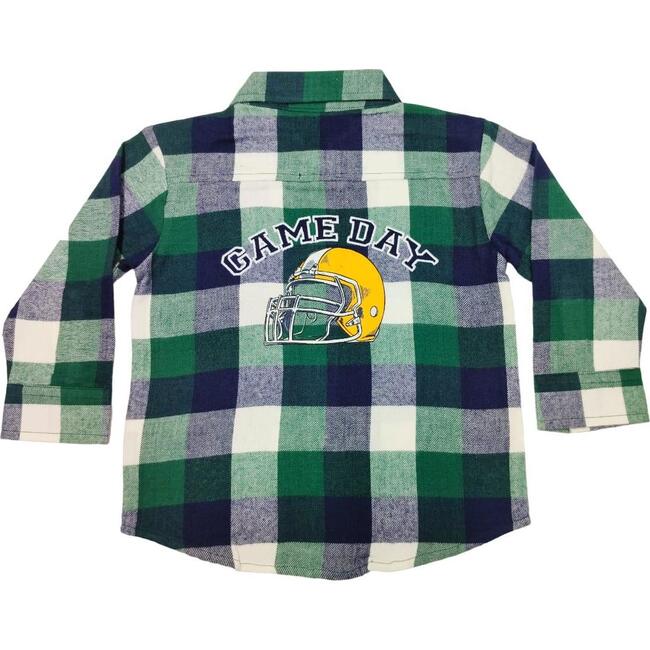 Kids Long Sleeve Flannel Shirt, Game Day