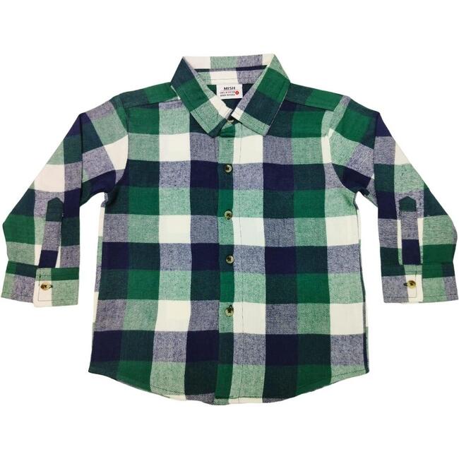 Kids Long Sleeve Flannel Shirt, Game Day - T-Shirts - 2