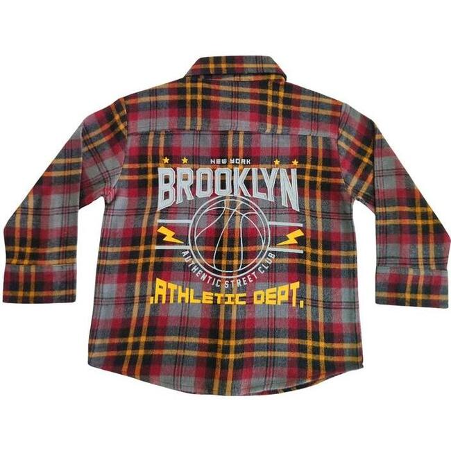 Kids Long Sleeve Flannel Shirt, Brooklyn Athletic Dept