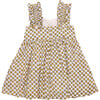 Girls Via Dress, Yellow Lisbon Ditsy - Dresses - 7