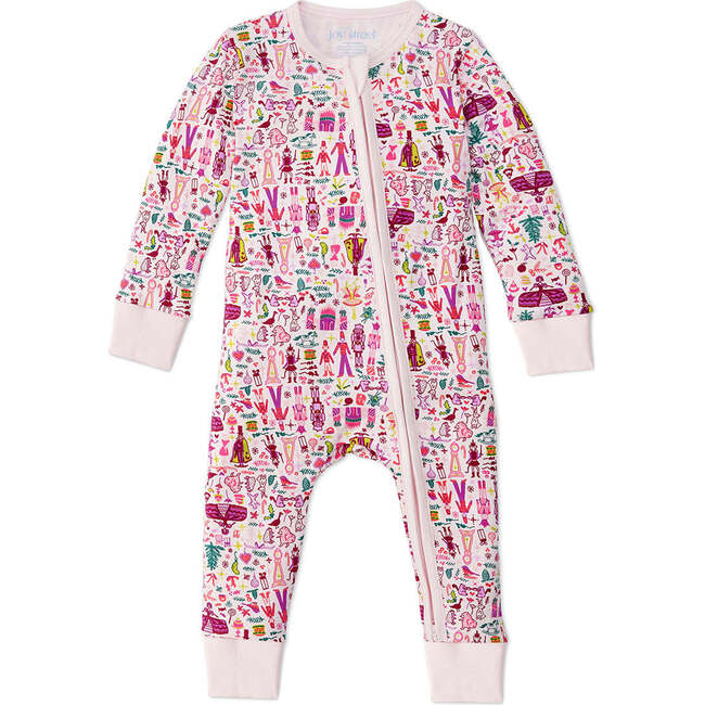 Nutcracker Girls Baby Zip Romper, Pink