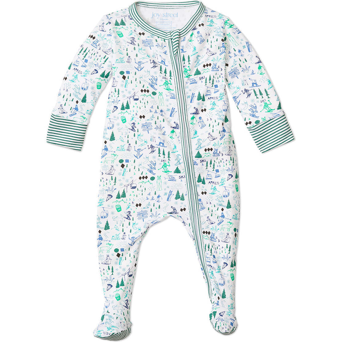 Apres Ski Zip Baby Zip Footie, Multi - Footie Pajamas - 1