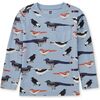 Long Sleeve Printed Pocket Tee, Nihat's Birds - T-Shirts - 1 - thumbnail