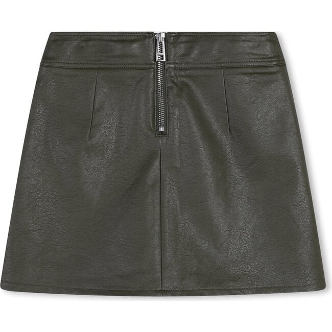 Vegan Leather Pleated Skirt - Skirts - 2