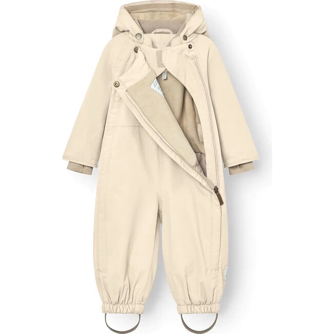 MATWISTI Fleece Lined Snowsuit, Angora Cream - Snowsuits - 3