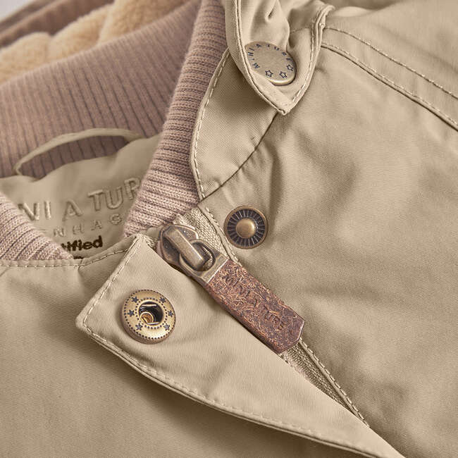 MATWANG Fleece Lined Winter Jacket, Savannah Tan - Coats - 3
