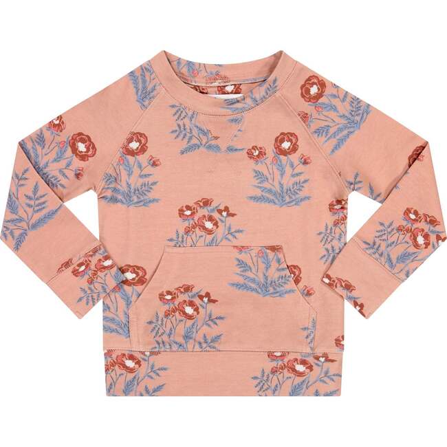 Pink Floral Crewneck Sweatshirt