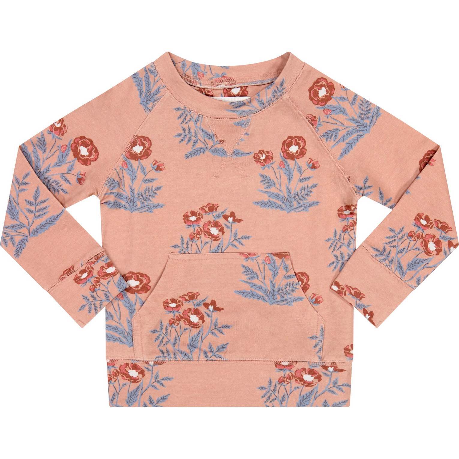 Pink Floral Crewneck Sweatshirt - Sweatshirts - 1