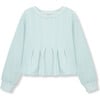 Tucked Metallic Sweatshirt, Aqua - Sweatshirts - 1 - thumbnail