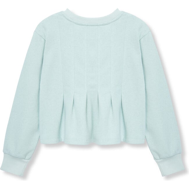 Tucked Metallic Sweatshirt, Aqua - Sweatshirts - 2