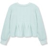 Tucked Metallic Sweatshirt, Aqua - Sweatshirts - 2