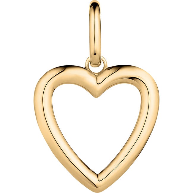 Women's Open Heart Charm, Gold