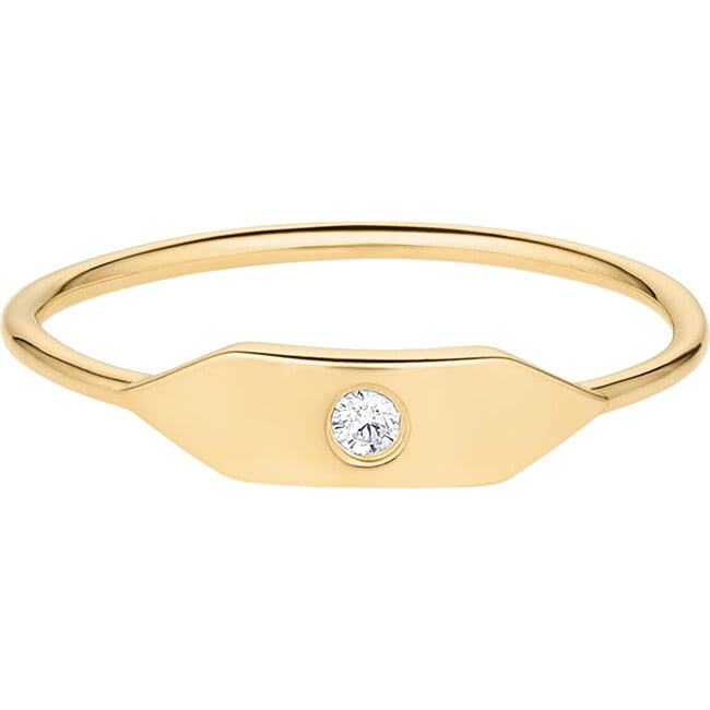 Women's Stacking Stone Ring, Gold