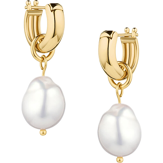 Women's Petite Colette Pearl Earrings, Gold