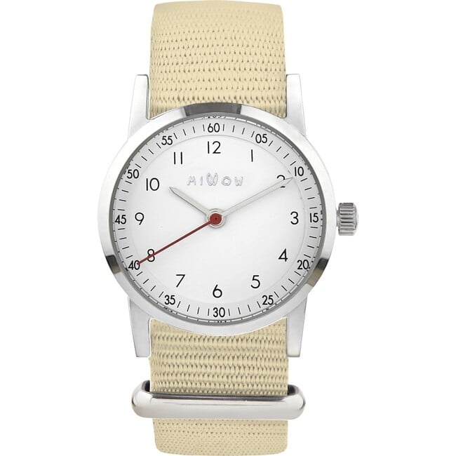 Classic Watch, Beige and Silver