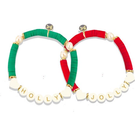 Holly Jolly Bracelets, Red & Green