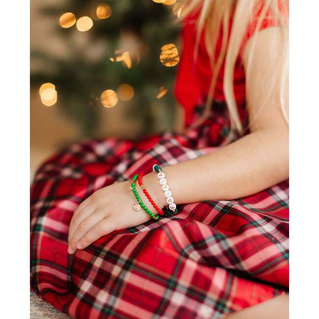 Christmas Hearts Bracelets, Red, Gold & Green - Bracelets - 5