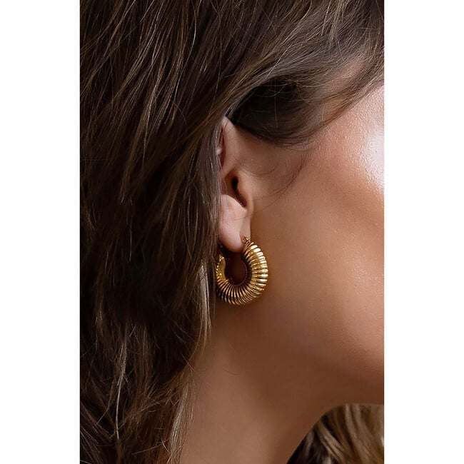 Women's Aries Earrings, Gold - Earrings - 2