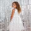 Estella Floral Embellished Flower Girl & Occasion Dress, White - Dresses - 4