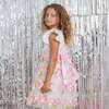 Clemmie Floral Embellished Flower Girl & Occasion Dress, White & Pink - Dresses - 4