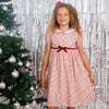 Princess Sophie Floral Bow Girls Dress, Red & Pink - Dresses - 3