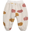 Pumpkin Graphic Print Elastic Waistband Drawstring Sweatpants, Cream - Sweatpants - 2