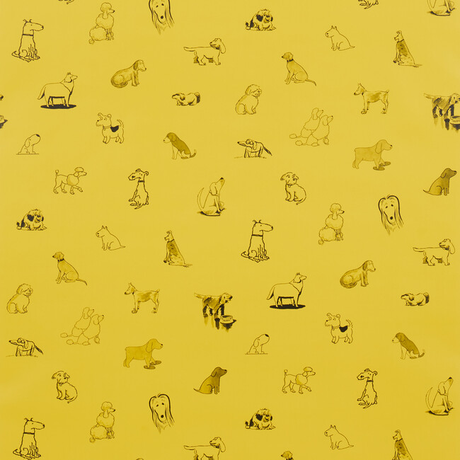 Good Dogs Everywhere Woven Wallpaper, Taxi-Cab Yellow