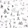 Joana Avilez's Street Scenes Peel & Stick Wallpaper, Black & White - Wallpaper - 1 - thumbnail