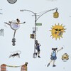 Joana Avilez's Street Scenes Peel & Stick Wallpaper, Multicolor On Sky Blue - Wallpaper - 3