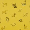 Good Dogs Everywhere Woven Wallpaper, Taxi-Cab Yellow - Wallpaper - 3