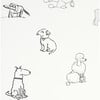 Good Dogs Everywhere Woven Wallpaper, Black & White - Wallpaper - 4