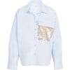 Women's Topher Sequin Top, Oxford/Champagne - Shirts - 1 - thumbnail