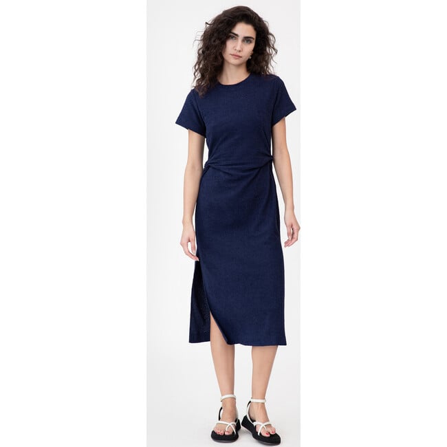 Women's Short Sleeve Aurora Dress, Maritime Blue - Dresses - 2