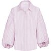 Women's Marina Stripe Top, Pink Salt/Cream Multi - Shirts - 1 - thumbnail