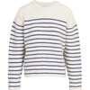 Women's Fleur Sweater, Ivory/Maritime Blue Multi - Sweaters - 1 - thumbnail