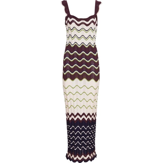 Women's Leigh Dress, Black/Cream/Merlot Multi