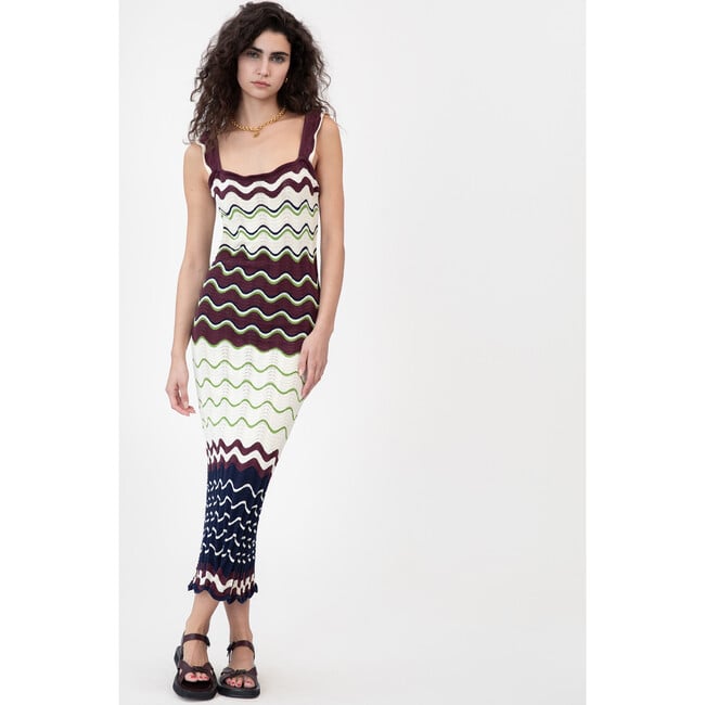 Women's Leigh Dress, Black/Cream/Merlot Multi - Cover-Ups - 2