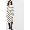 Women's Cody Dress, Cream/Fern Wide Stripe - Dresses - 2